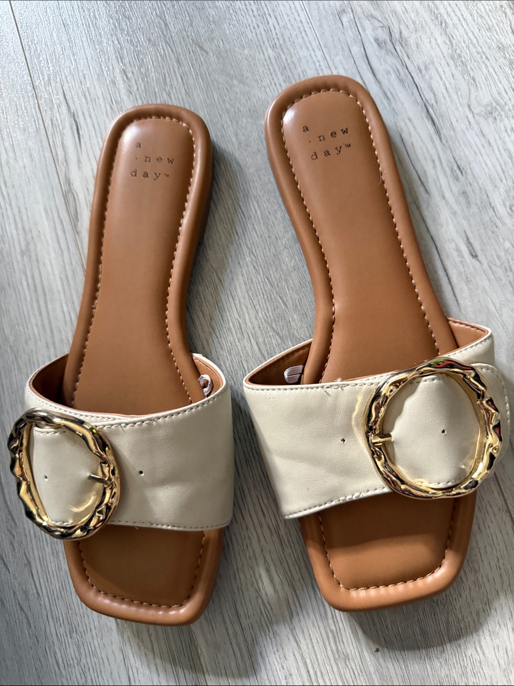 A New Day  cream slides  size 7.5